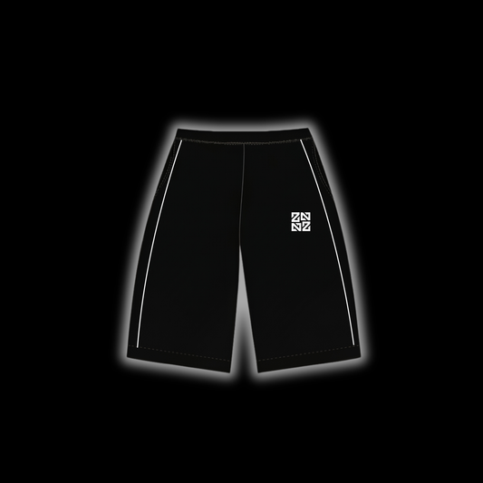 "BOSSWORK" TRACK SHORTZ [BLACK/WHITE]