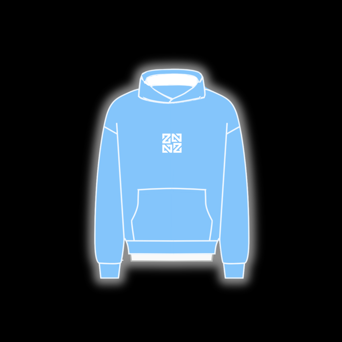 "STITCHNOLILO" HOODIE [BABY BLUE]