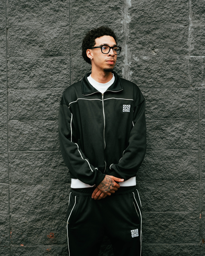"BOSSWORK" TRACK JACKET [BLACK/WHITE]